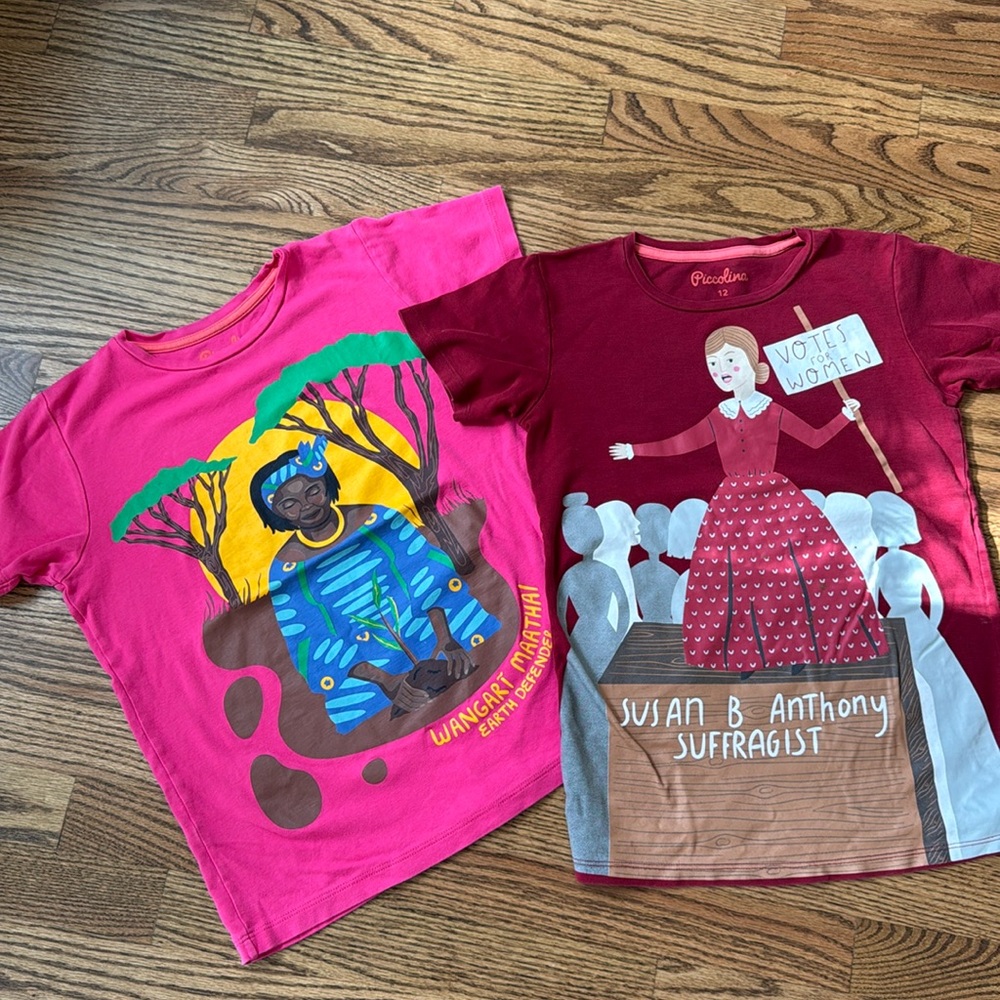 Piccolina Girls Tees, Wangari Maathai and Susan B. Anthony 12